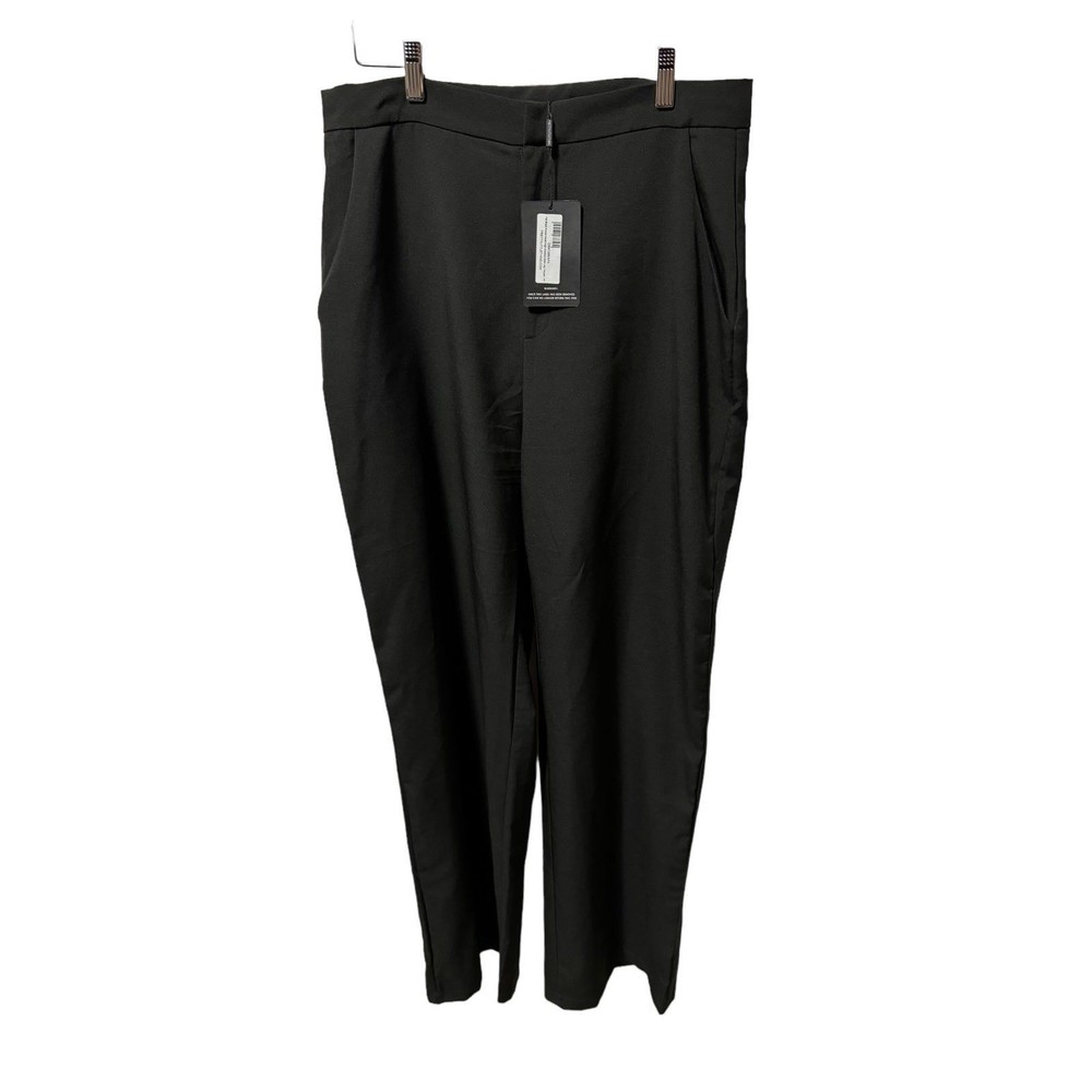 Pretty Little Thing Black Dress Pants Size 14 Tall NWT